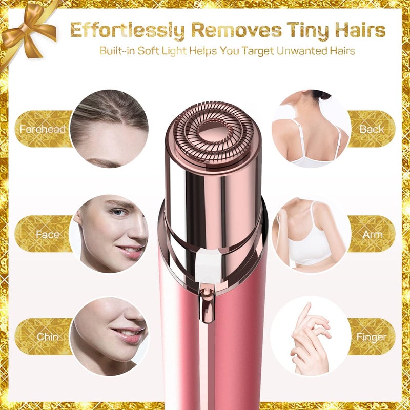 gurelax Facial Hair Remover for Women (with 2 x Replacement Heads) - Hair Removal Device As a Gift for Mom/Wife/Girlfriend - Image 2